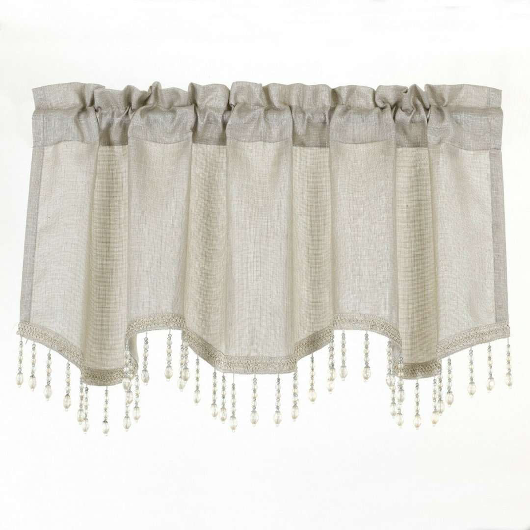 Ramsay Ultra Luxurious Semi-Matte Beaded Window Valance